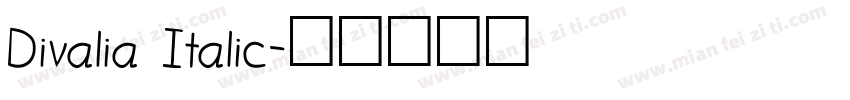 Divalia Italic字体转换